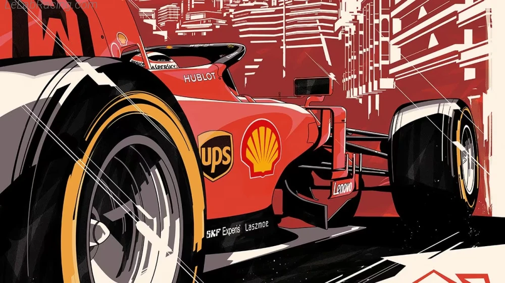 Poster équipe Grand Prix automobile de Monaco 2019