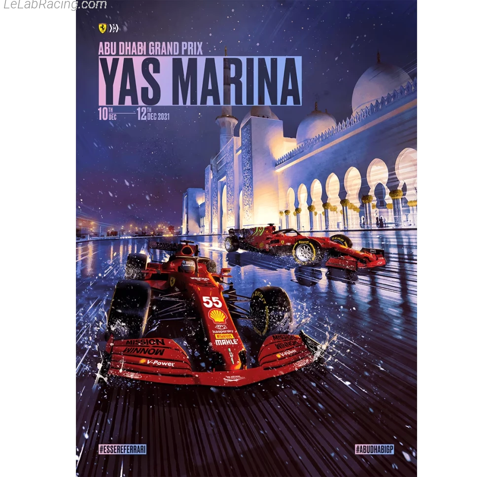 Poster équipe Grand Prix automobile d'Abou Dabi 2021