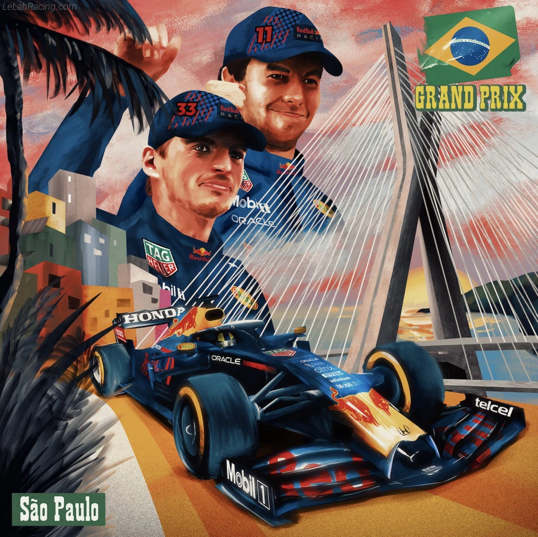 Poster équipe Grand Prix automobile de São Paulo 2021