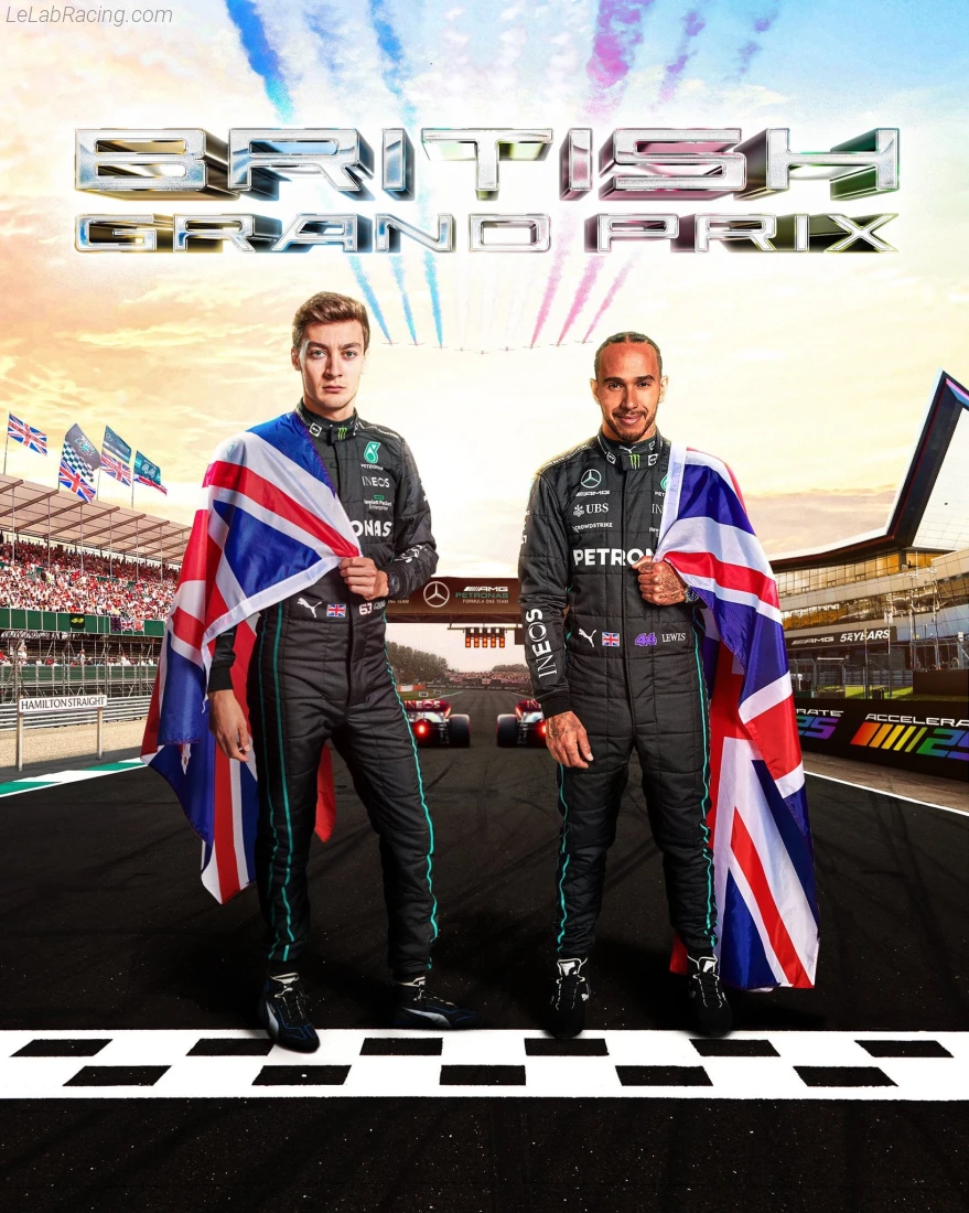 Poster équipe Grand Prix automobile de Grande-Bretagne 2022