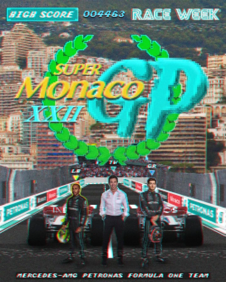 Poster équipe Grand Prix automobile de Monaco 2022