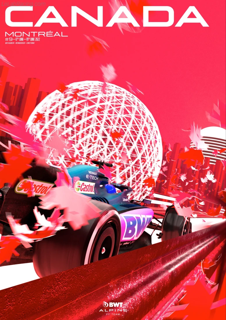 Poster équipe Grand Prix automobile du Canada 2022
