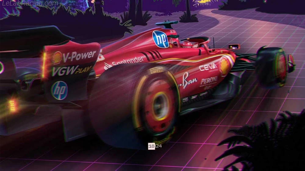 Poster équipe Grand Prix automobile de Singapour 2024