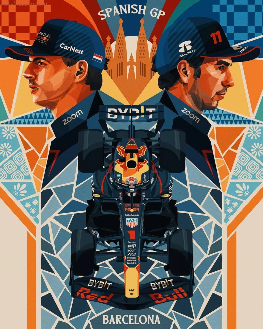 Poster équipe Grand Prix automobile d'Espagne 2023