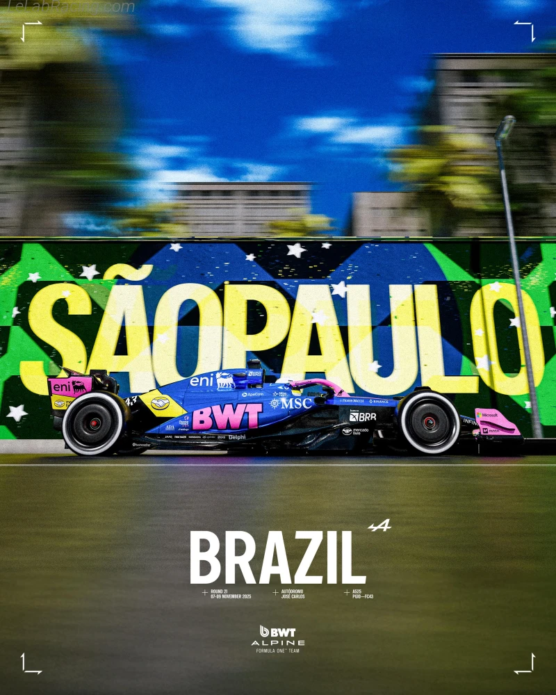 Poster équipe Grand Prix automobile de São Paulo 2025