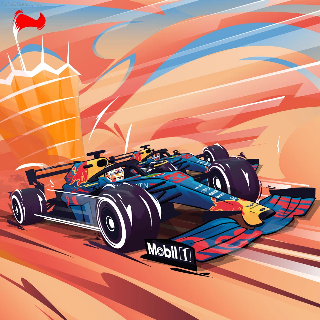 Poster équipe Grand Prix automobile de Bahreïn 2020