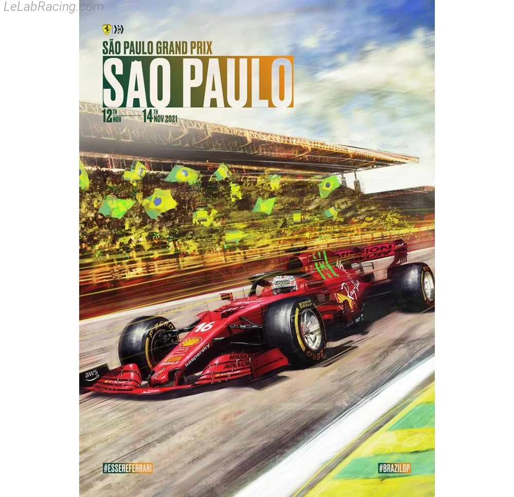 Poster équipe Grand Prix automobile de São Paulo 2021