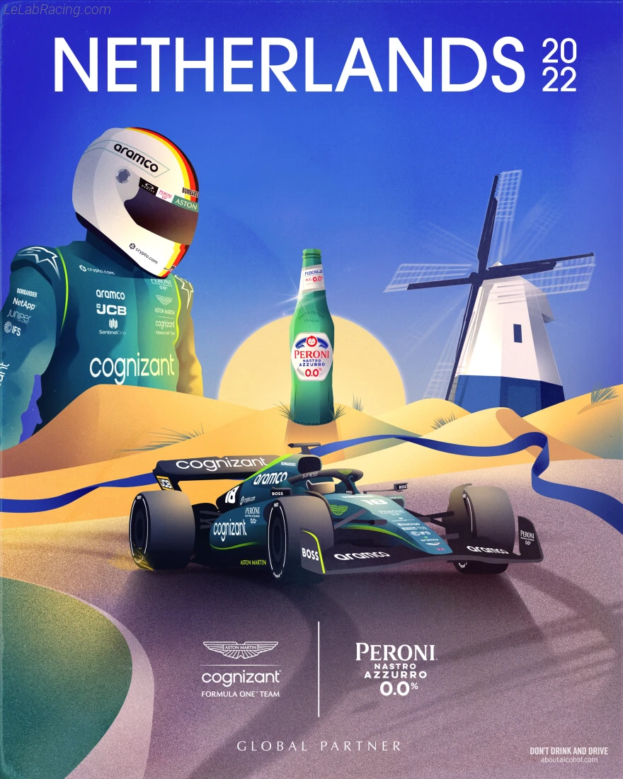 Poster équipe Grand Prix automobile des Pays-Bas 2022
