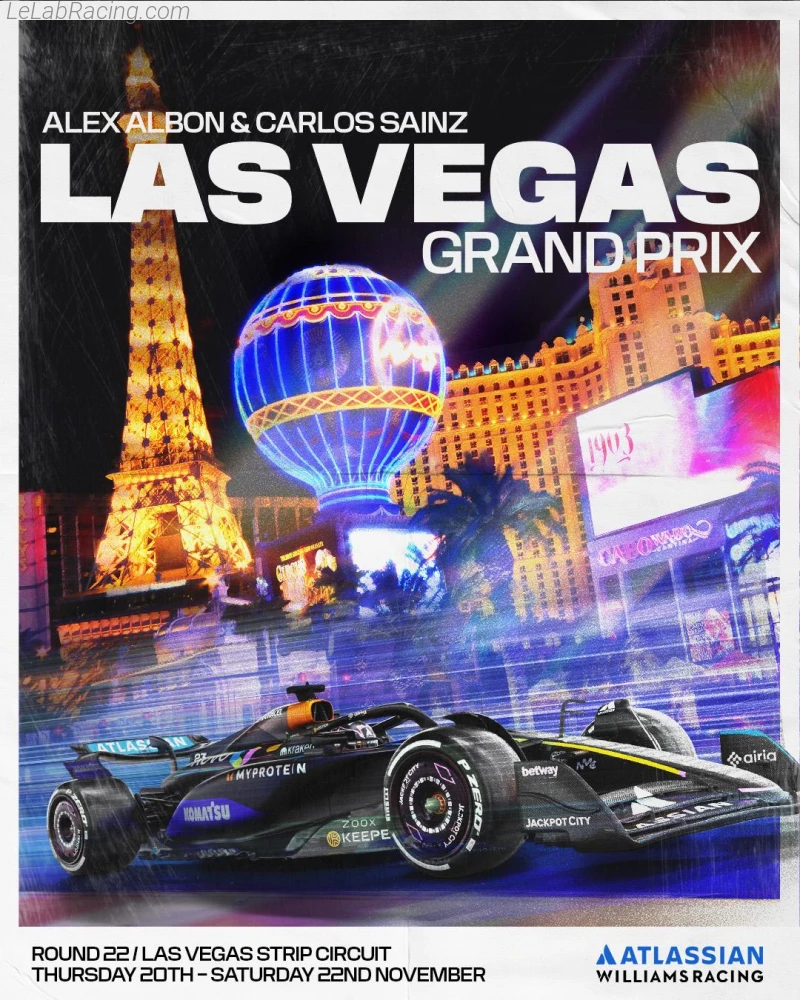 Poster équipe Grand Prix automobile de Las Vegas 2025