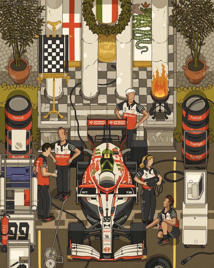 Poster équipe Grand Prix automobile d'Italie 2021