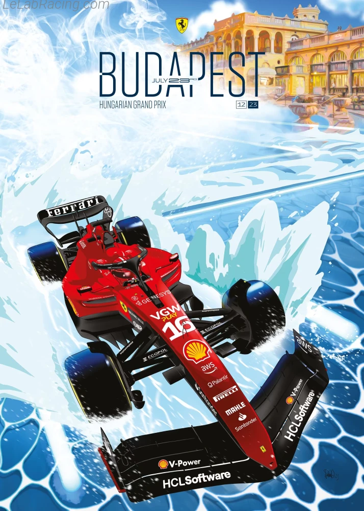 Poster équipe Grand Prix automobile de Hongrie 2023