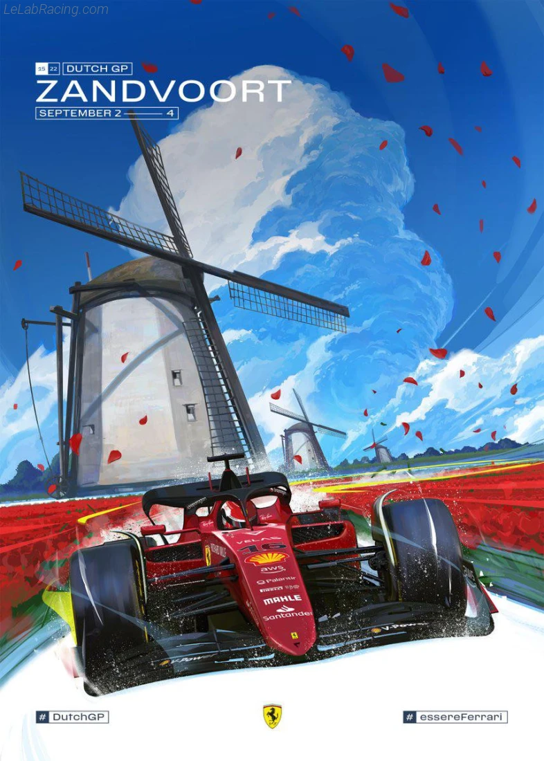 Poster équipe Grand Prix automobile des Pays-Bas 2022