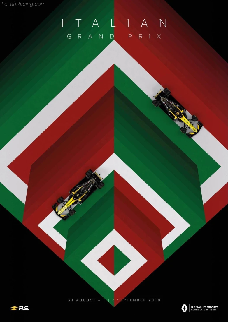 Poster équipe Grand Prix automobile d'Italie 2018