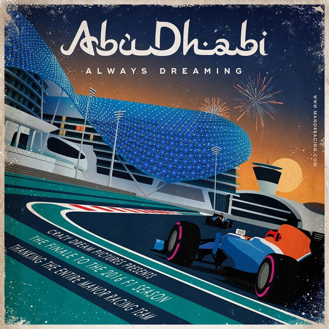 Poster équipe Grand Prix automobile d'Abou Dabi 2016