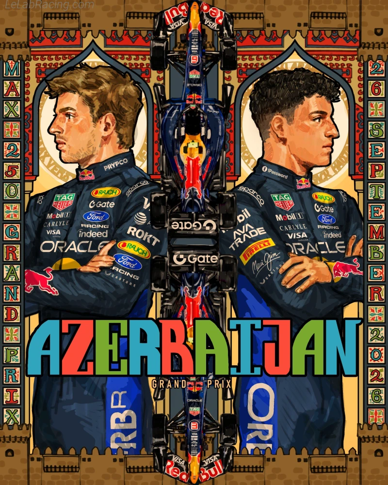 Poster équipe Grand Prix automobile d'Azerbaïdjan 2026