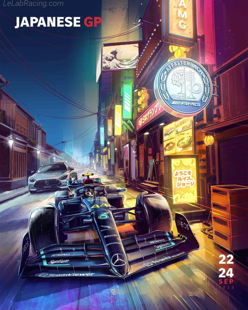 Poster équipe Grand Prix automobile du Japon 2023