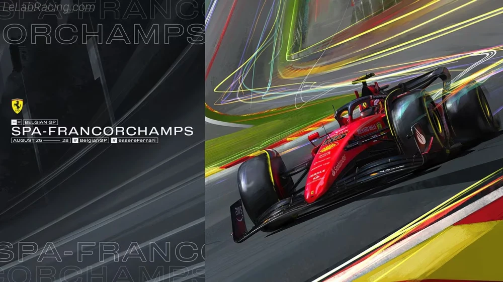 Poster équipe Grand Prix automobile de Belgique 2022
