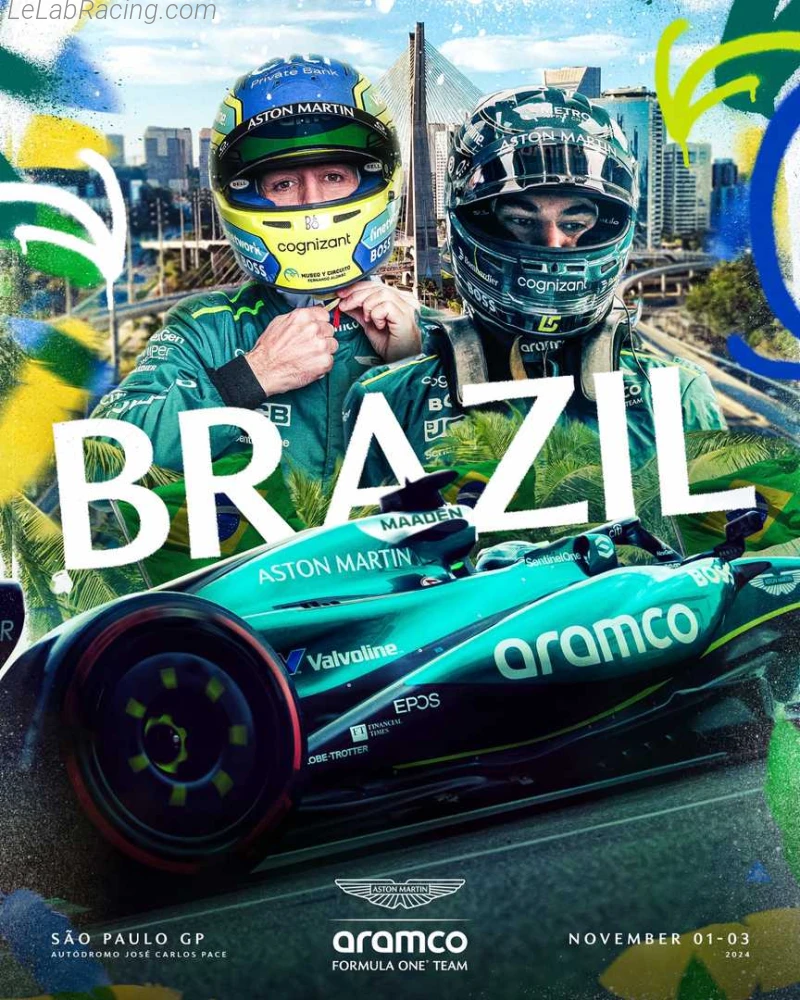 Poster équipe Grand Prix automobile de São Paulo 2024
