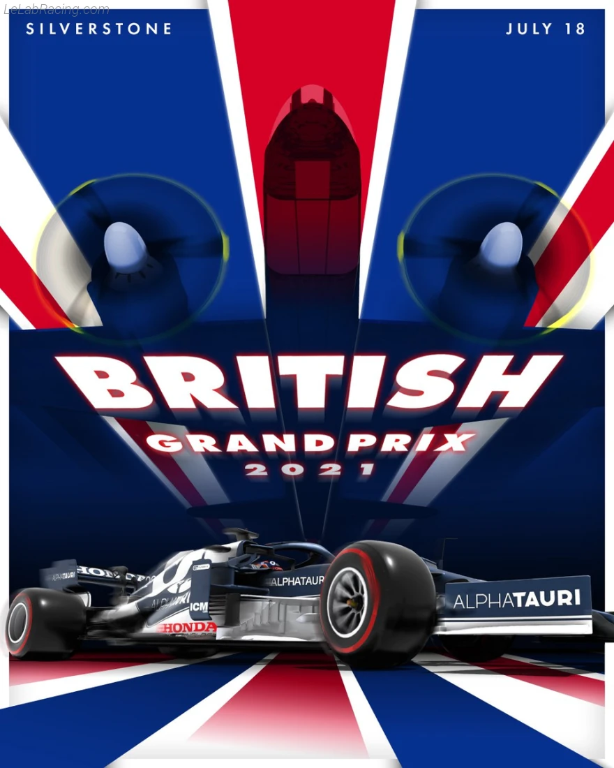 Poster équipe Grand Prix automobile de Grande-Bretagne 2021
