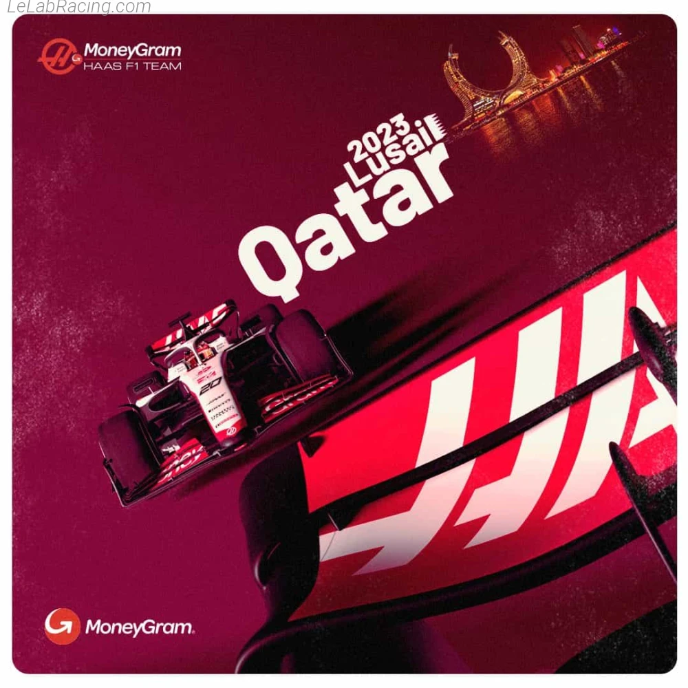 Poster équipe Grand Prix automobile du Qatar 2023