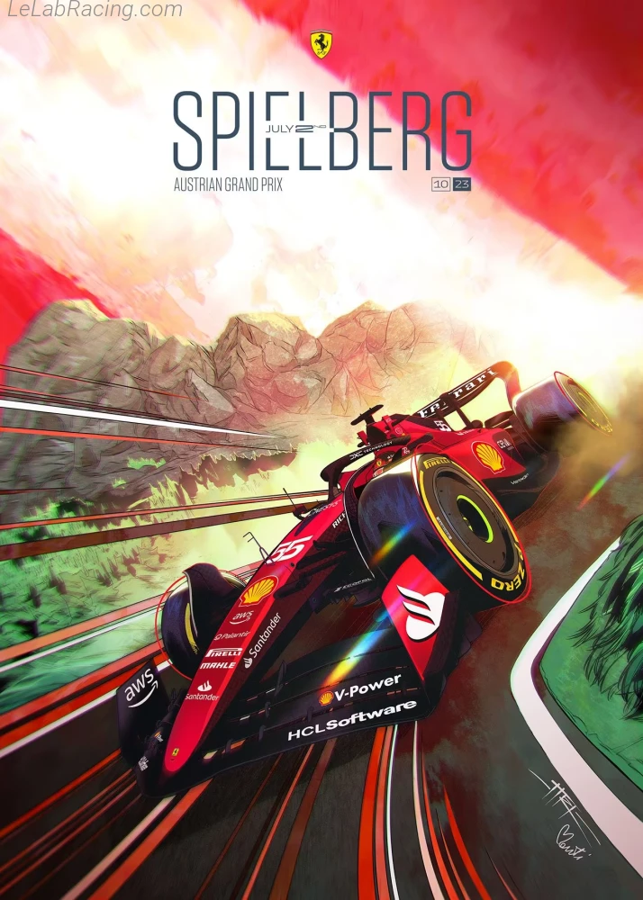 Poster équipe Grand Prix automobile d'Autriche 2023