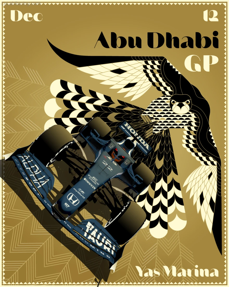 Poster équipe Grand Prix automobile d'Abou Dabi 2021