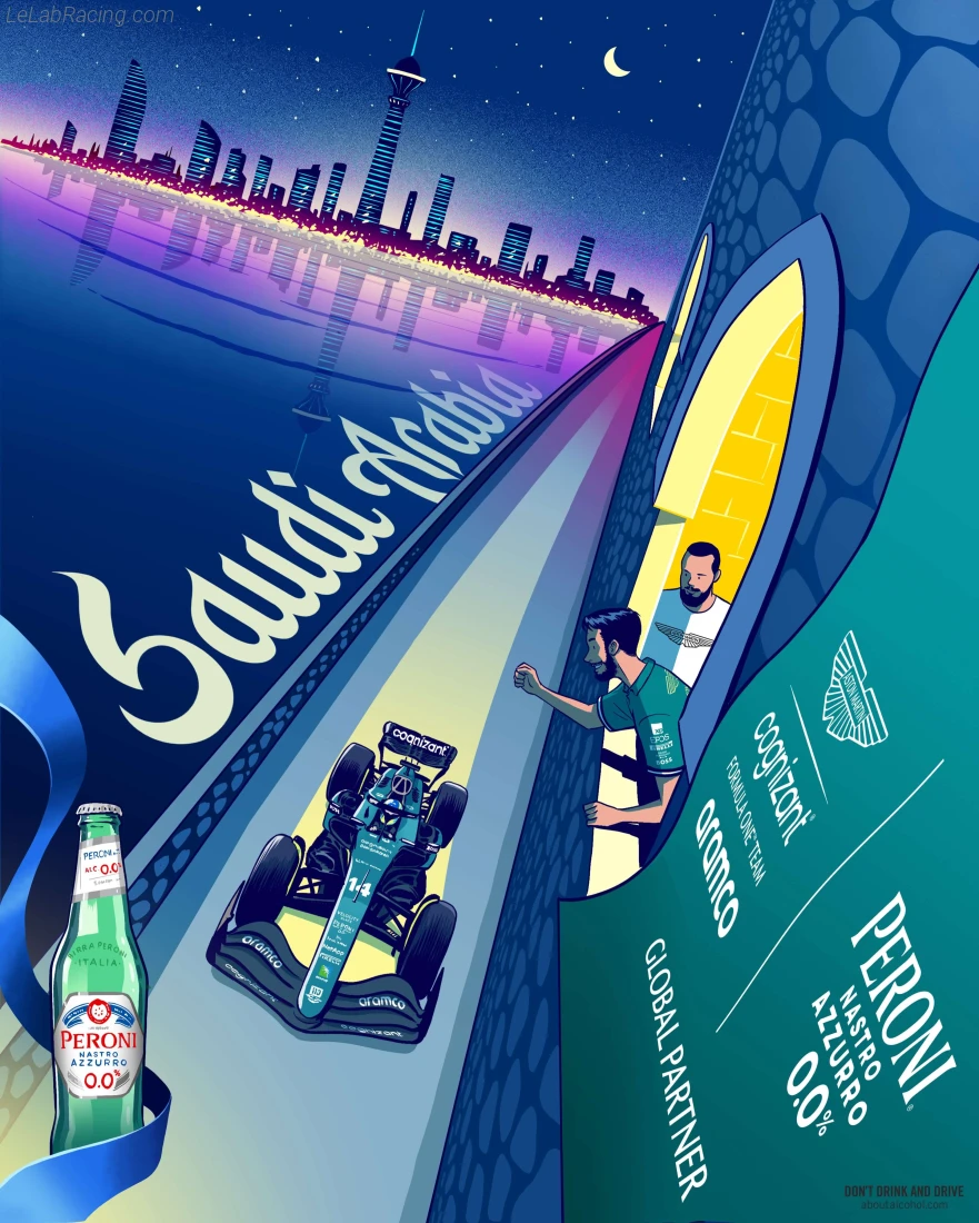 Poster équipe Grand Prix automobile d'Arabie saoudite 2023