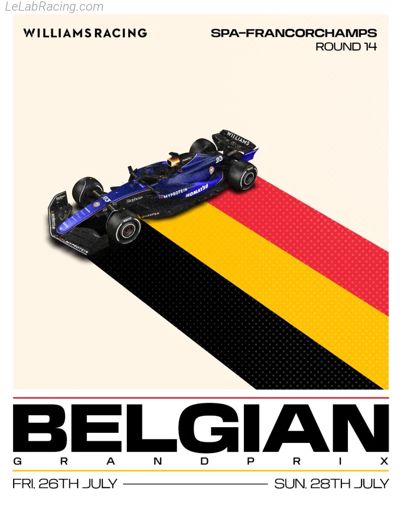 Poster équipe Grand Prix automobile de Belgique 2024