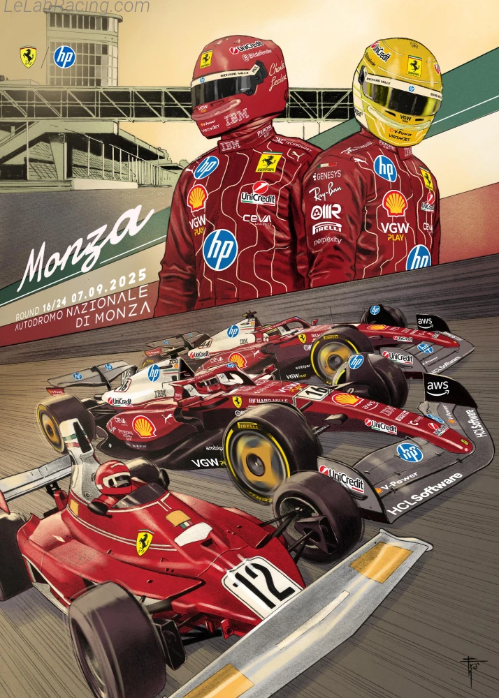 Poster équipe Grand Prix automobile d'Italie 2025