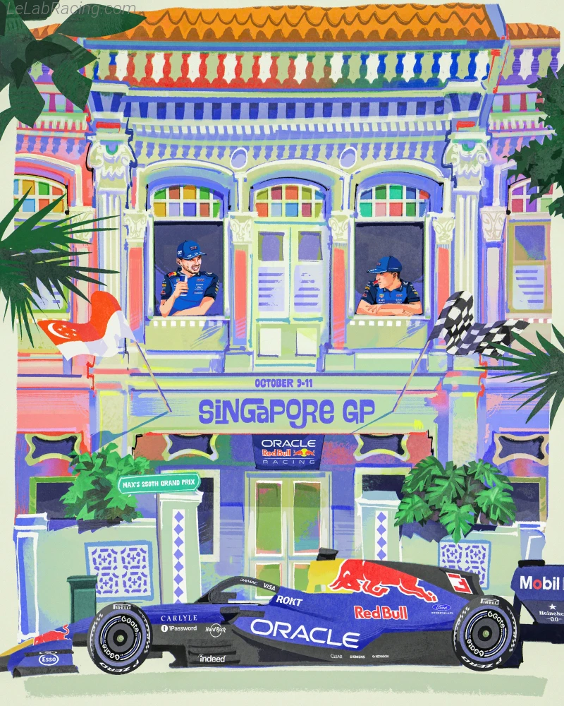 Poster équipe Grand Prix automobile de Singapour 2026