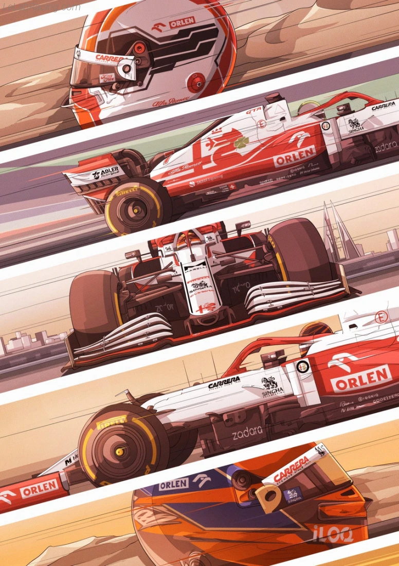 Poster équipe Grand Prix automobile de Bahreïn 2021
