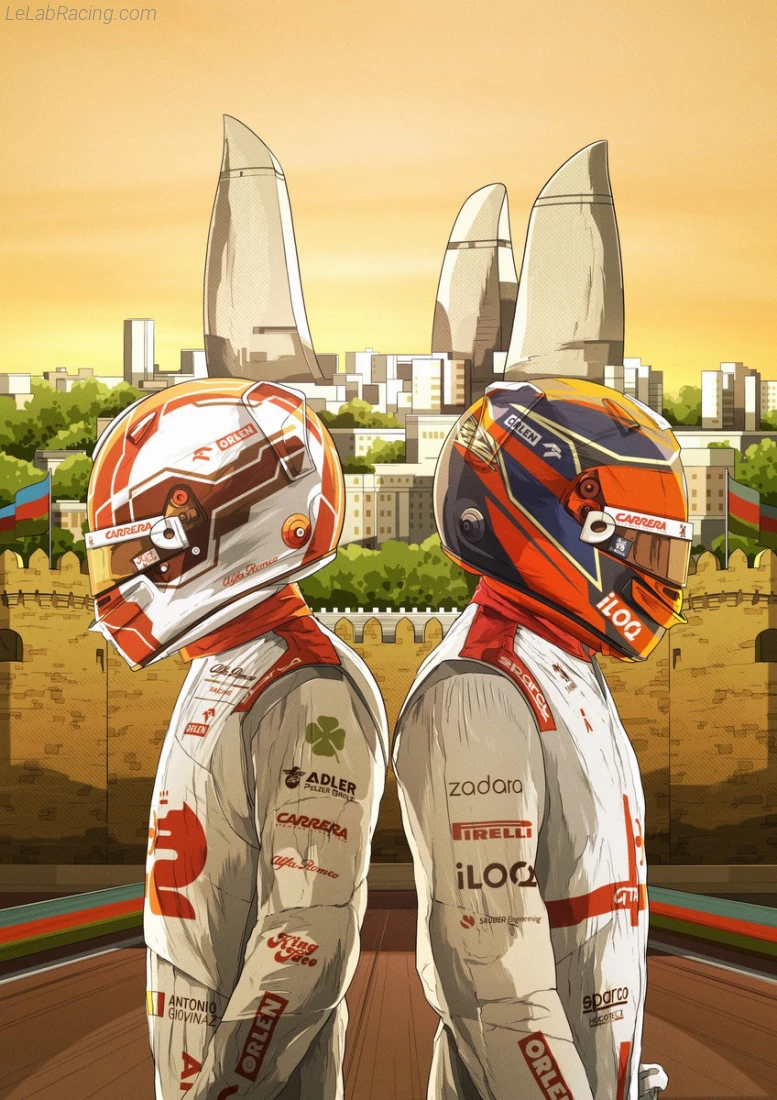 Poster équipe Grand Prix automobile d'Azerbaïdjan 2021