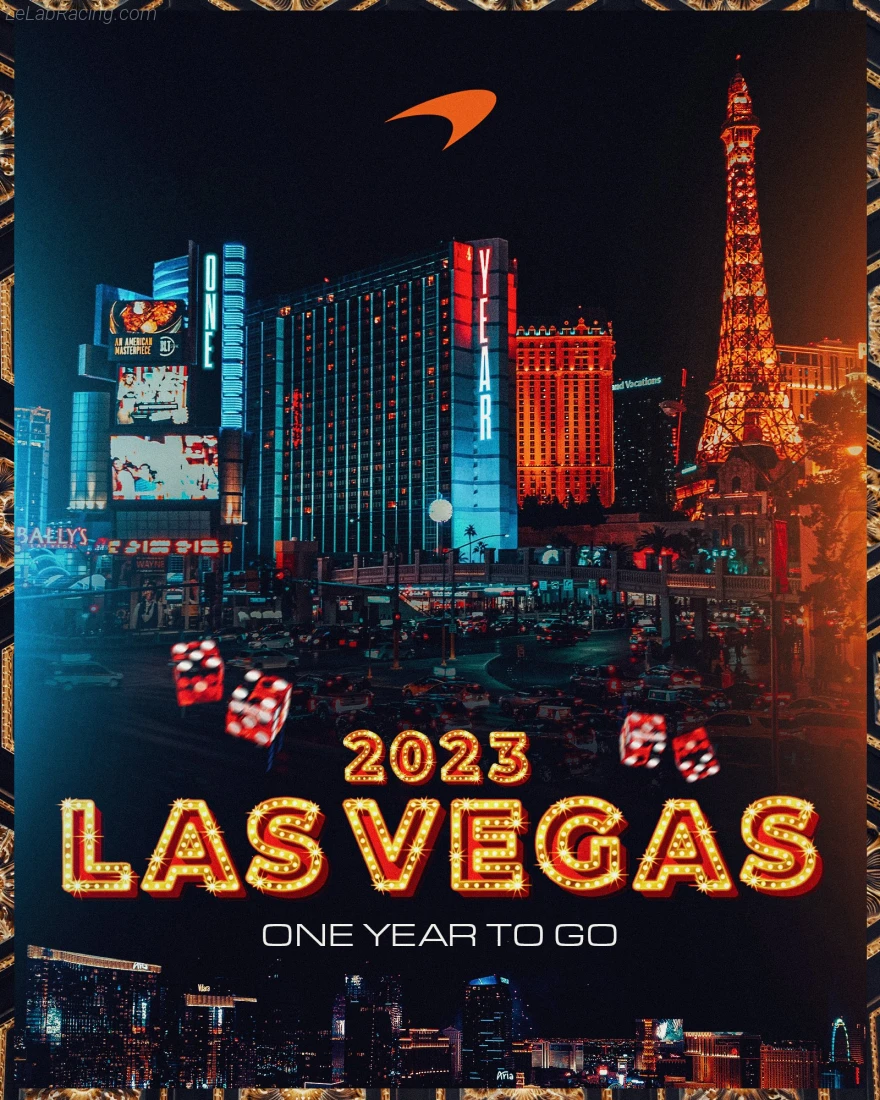 Poster équipe Grand Prix automobile de Las Vegas 2023
