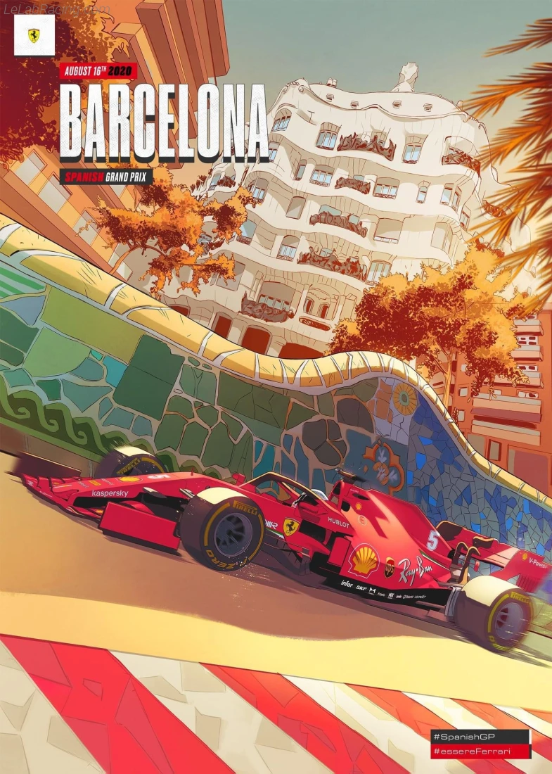 Poster équipe Grand Prix automobile d'Espagne 2020