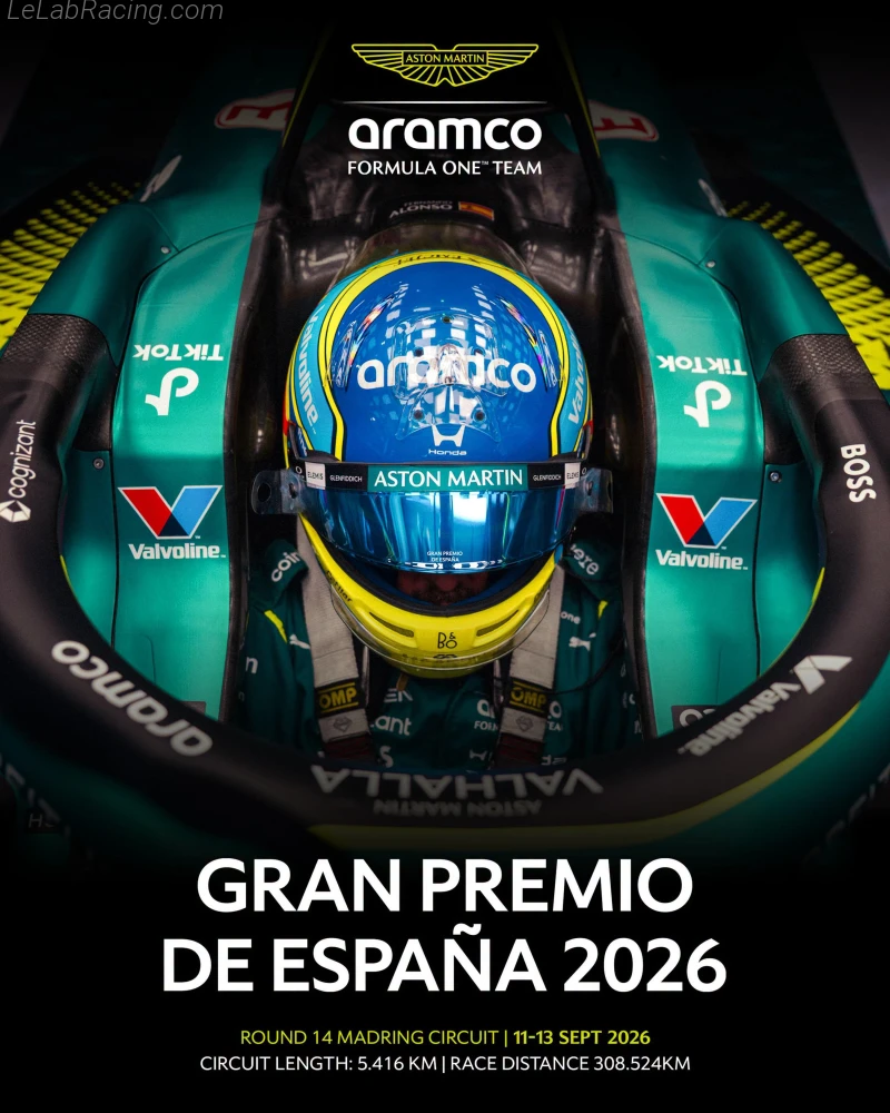 Poster équipe Grand Prix automobile d'Espagne 2026