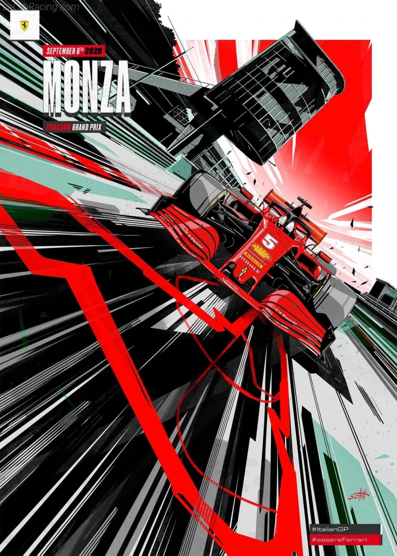 Poster équipe Grand Prix automobile d'Italie 2020