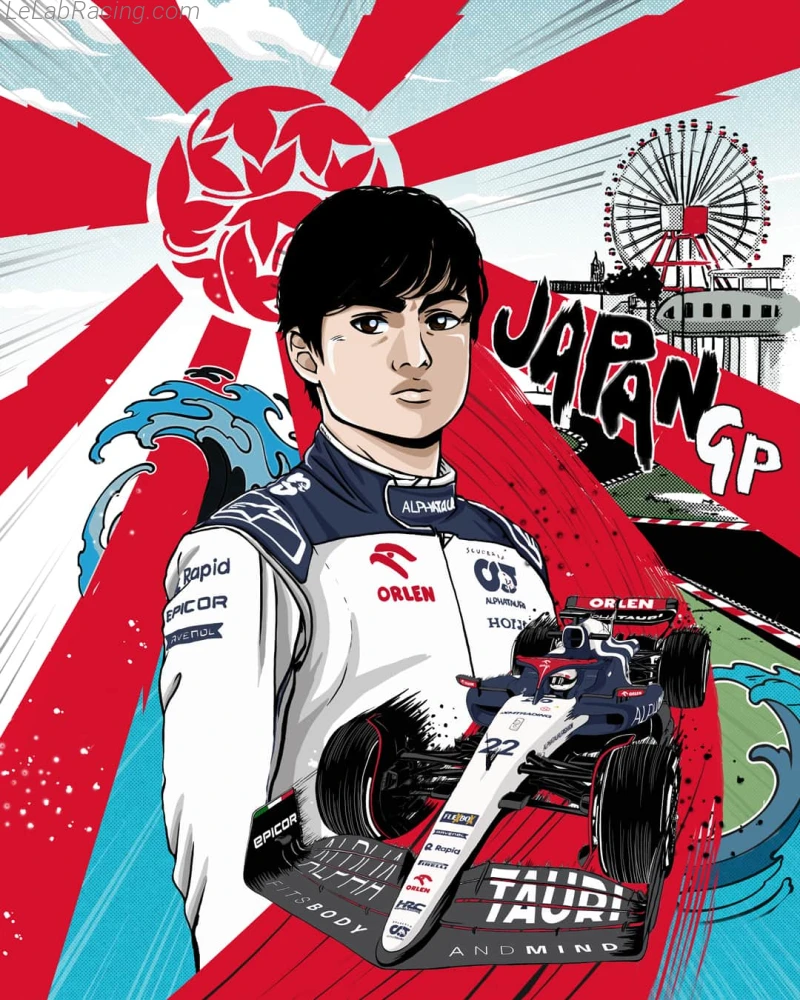 Poster équipe Grand Prix automobile du Japon 2023