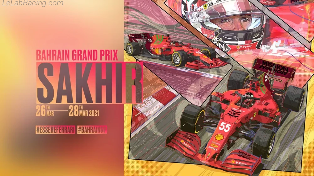 Poster équipe Grand Prix automobile de Bahreïn 2021