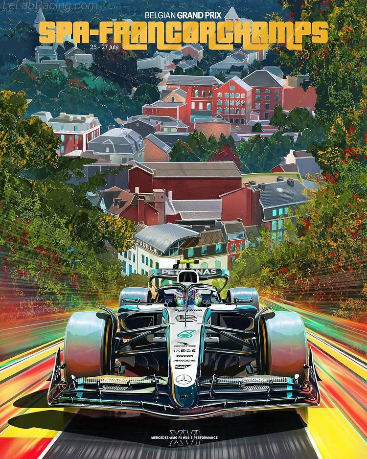 Poster équipe Grand Prix automobile de Belgique 2025