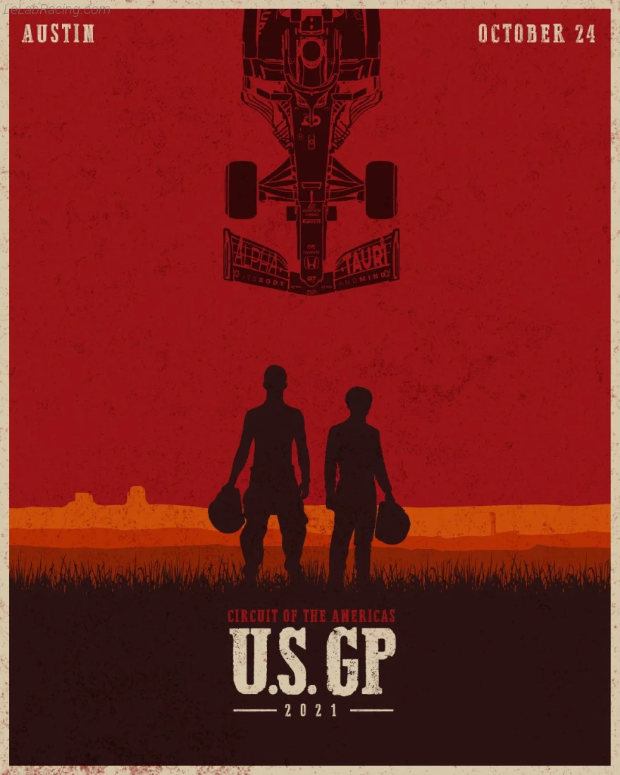 Poster équipe Grand Prix automobile des États-Unis 2021
