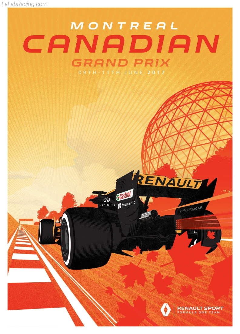 Poster équipe Grand Prix automobile du Canada 2017
