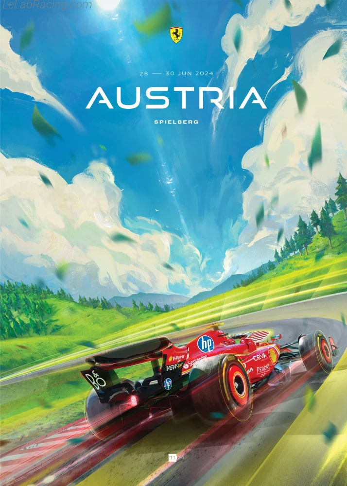 Poster équipe Grand Prix automobile d'Autriche 2024