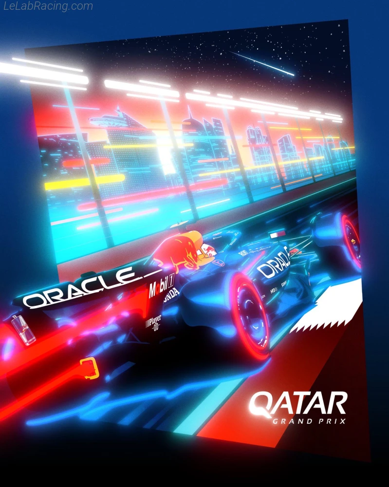 Poster équipe Grand Prix automobile du Qatar 2025