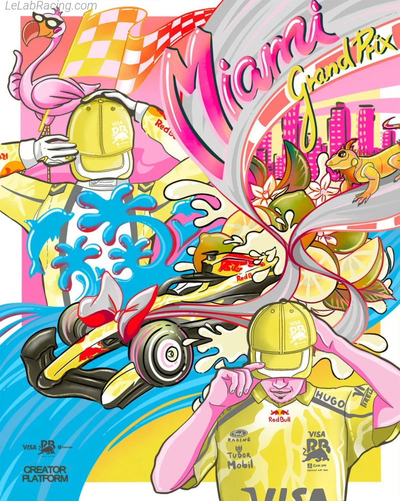 Poster équipe Grand Prix automobile de Miami 2026