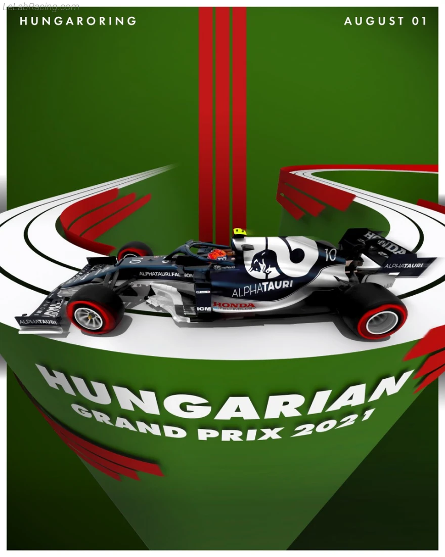 Poster équipe Grand Prix automobile de Hongrie 2021