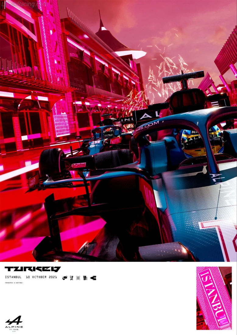 Poster équipe Grand Prix automobile de Turquie 2021