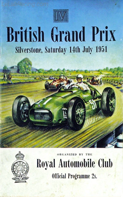 Poster d'un grand prix de la saison de F1 1951