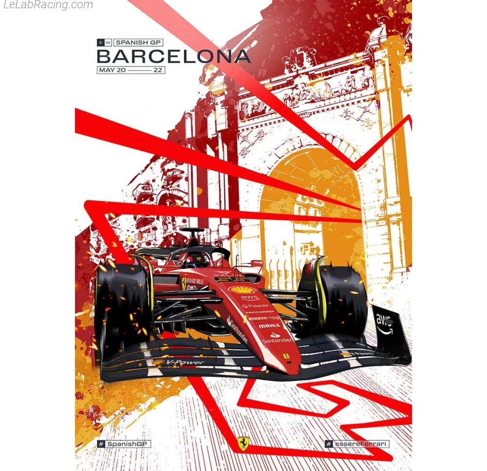 Poster équipe Grand Prix automobile d'Espagne 2022