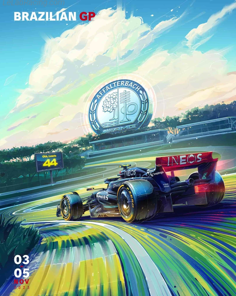 Poster équipe Grand Prix automobile de São Paulo 2023