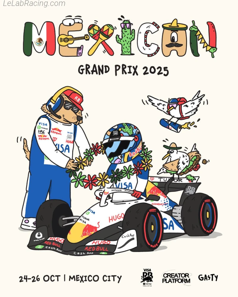 Poster équipe Grand Prix automobile de Mexico 2025